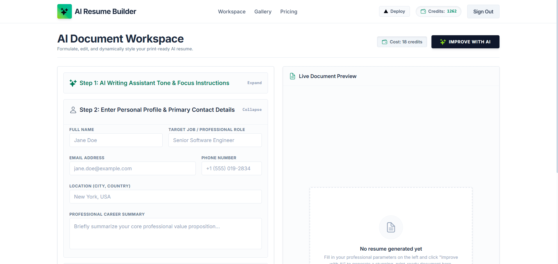 AI Resume Builder